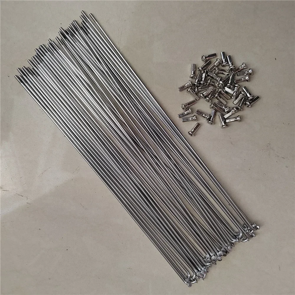 40PCS Electric Bicycle Spoke 13G 2.2mm 251-305mm Stainless Steel with Nipples for Electric Folding Mountain Bikes