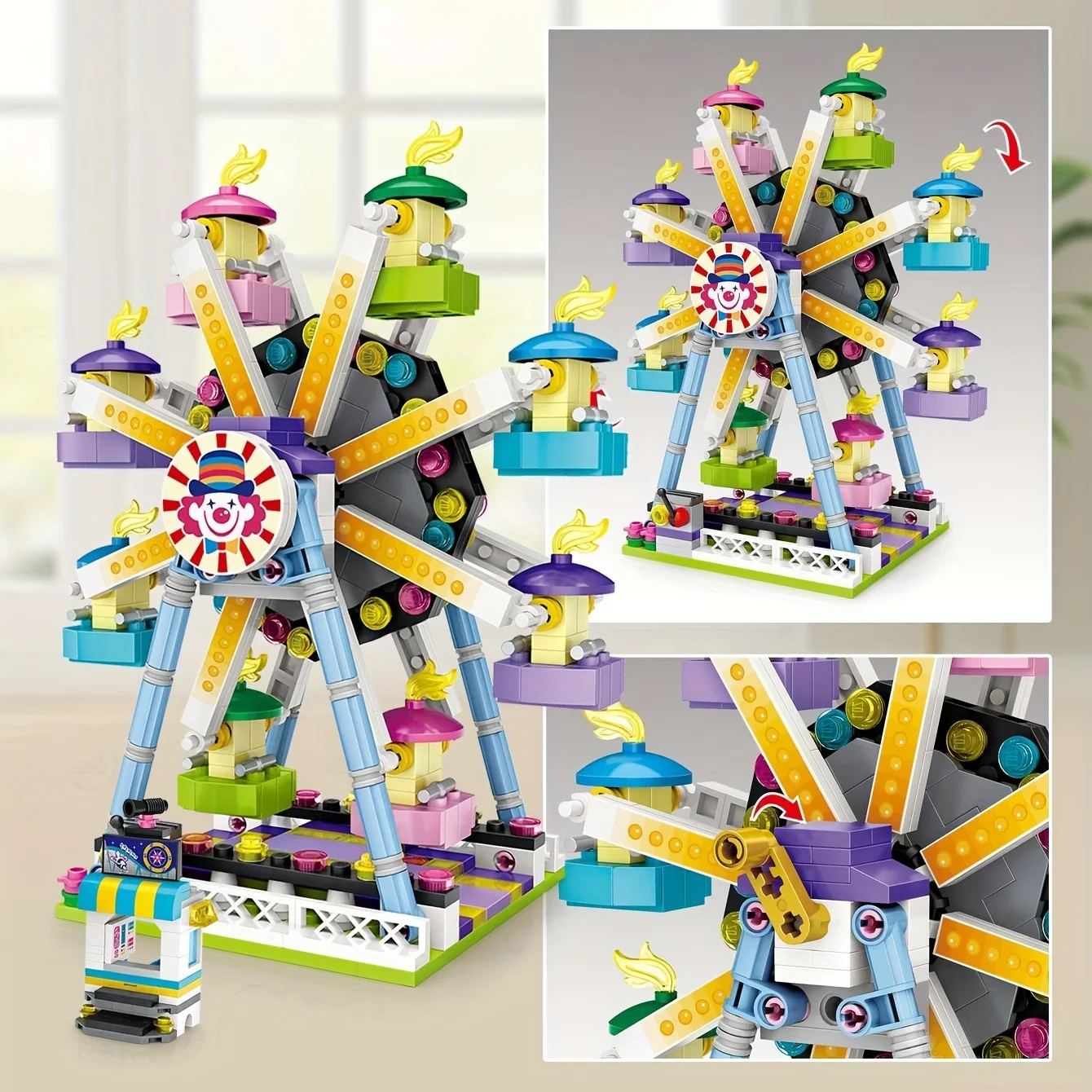 LOZ Playground Ferris Wheel Mini Building Blocks For Birthday Gift Indoor Decoration To Exercise Hands-on Ability