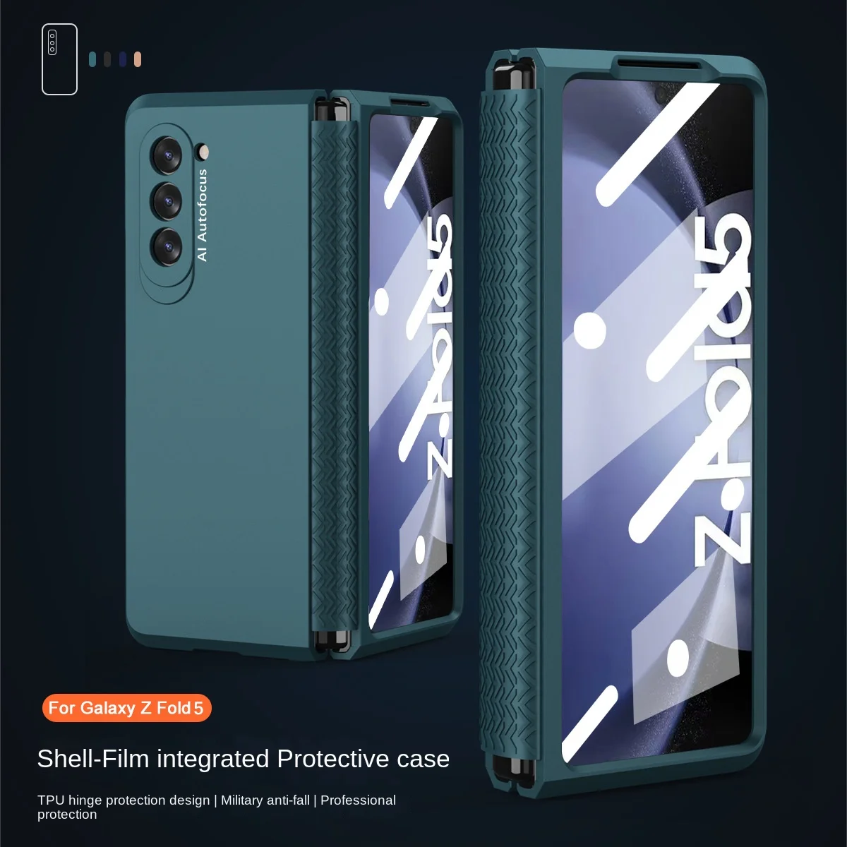 Electroplated TPU Hard Shell Phone Case for Samsung Galaxy Z Fold 5 4 3 2 Fold5 Fold4 Fold3 Fold2 5G Hinge Protection Hard Cover