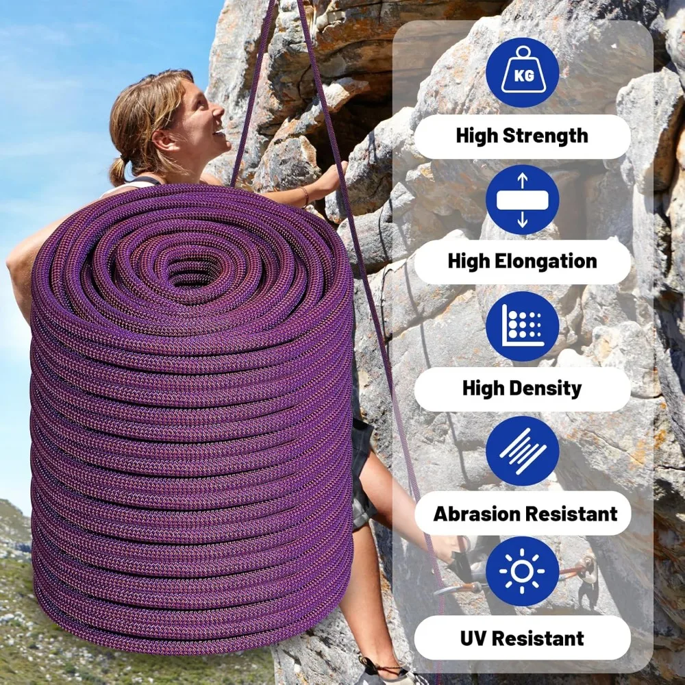 CQ3/7インチ x 150フィート アーボリストロープ - 高耐久性、耐候性ポリエステル、木登りやボート係留に最適 (3/7x150フィート)