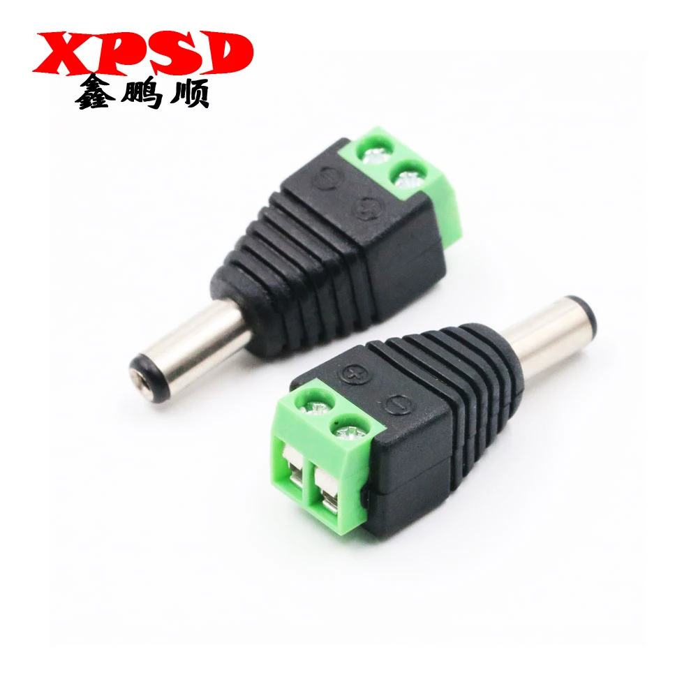Male Female DC Connector 5.5mm*2.1mm Power Jack Adapter Plug For LED Strip Light CCTV Router Camera Home Applicance