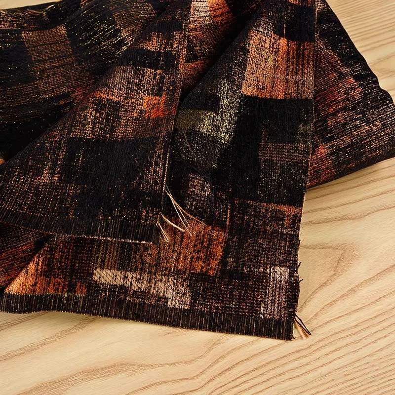 

Цветная тканая золотая блестящая нить из синели для китайского стиля, позолоченная креативная модная одежда, шитье своими руками на метр, ткань