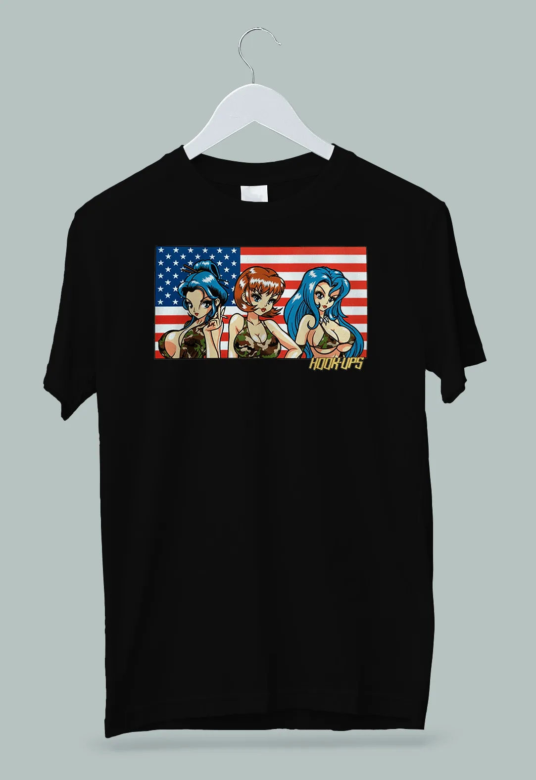 Hook-Ups Skateboard American Soldier T-Shirt S-2XL