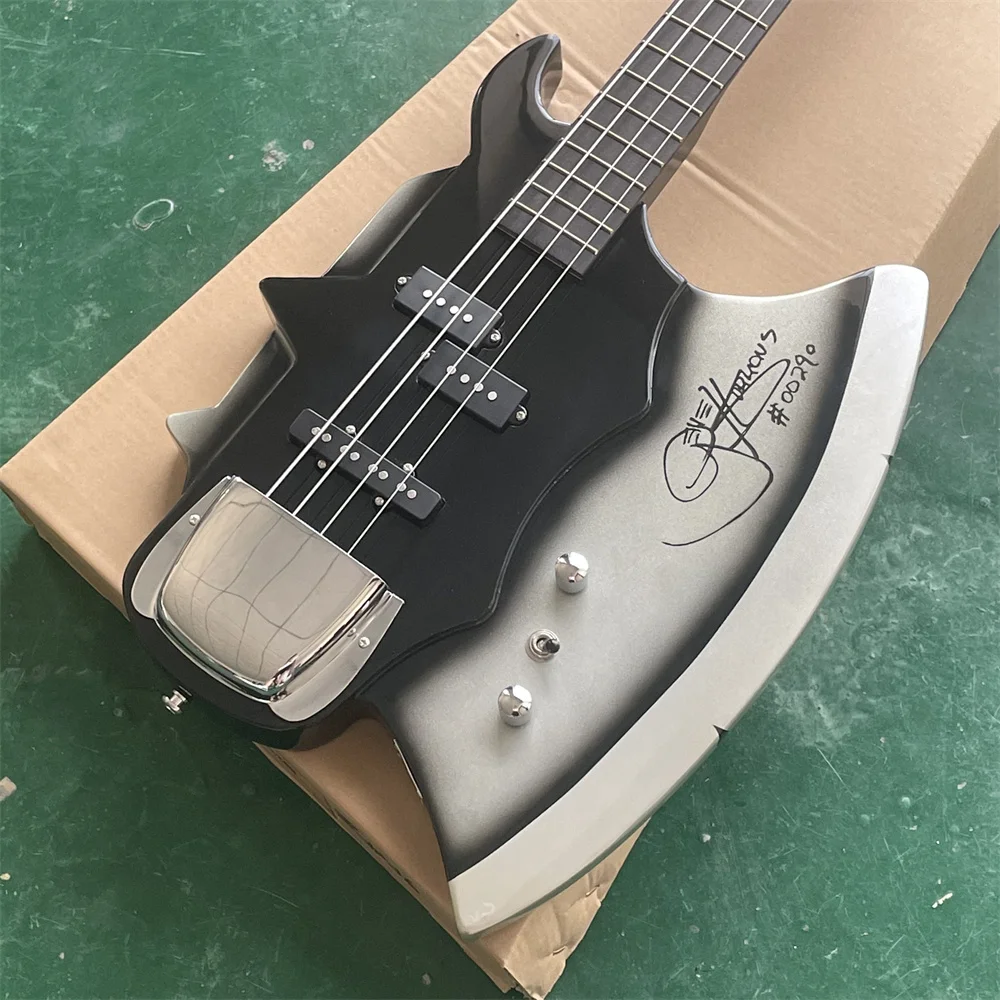 In Stock Free ShippingForestwind guitar Gene SIMMON Axe 4 strings Bass Electric musical instrument shop Real picture electric