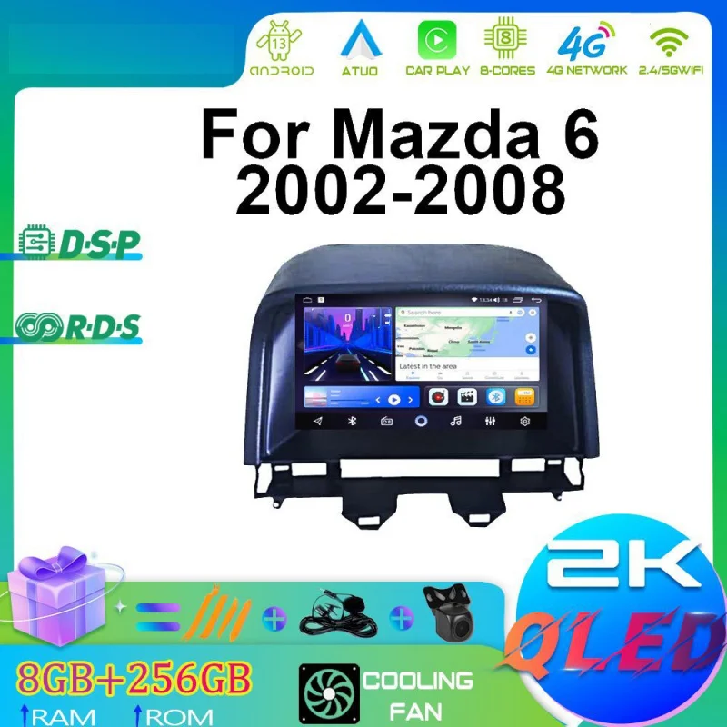 

For Mazda 6 2002-2008 Car Multimedia Player Android Car Player GPS WIFI Carplay 4G Car Radio Navigation Stereo Car Electronic