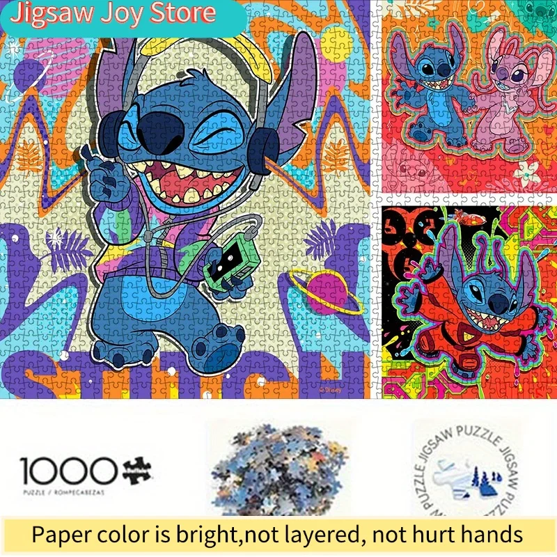 Disney DIY-papierpuzzel, puzzels met steekmotief en hoogwaardig wit kaartmateriaal, geschikt voor ouders en jongeren T