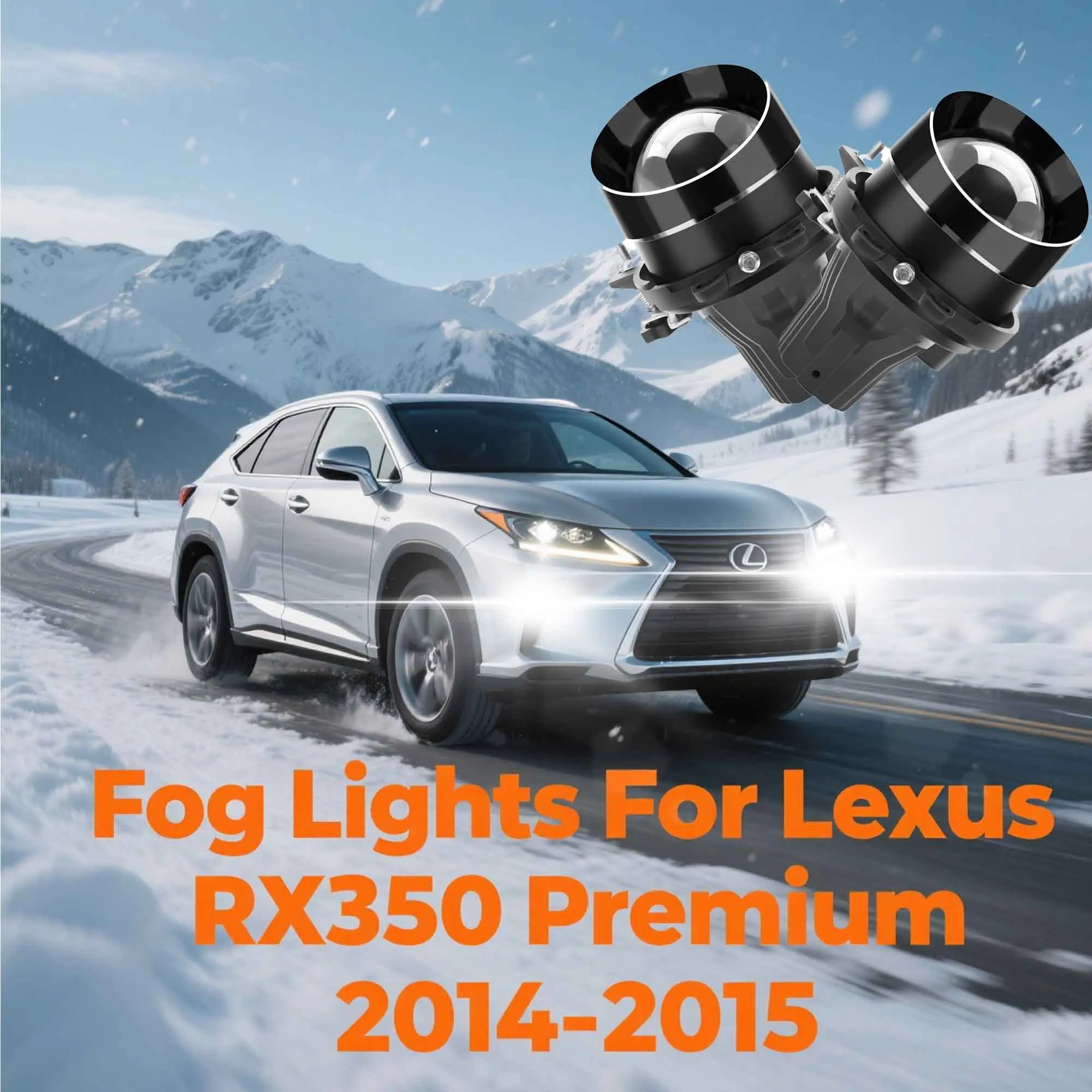 

LED Fog Light 3 inch Fog Lamp Waterproof Projector Lens LED Driving Lights Car Accessory For Lexus RX350 Premium 2014-2015