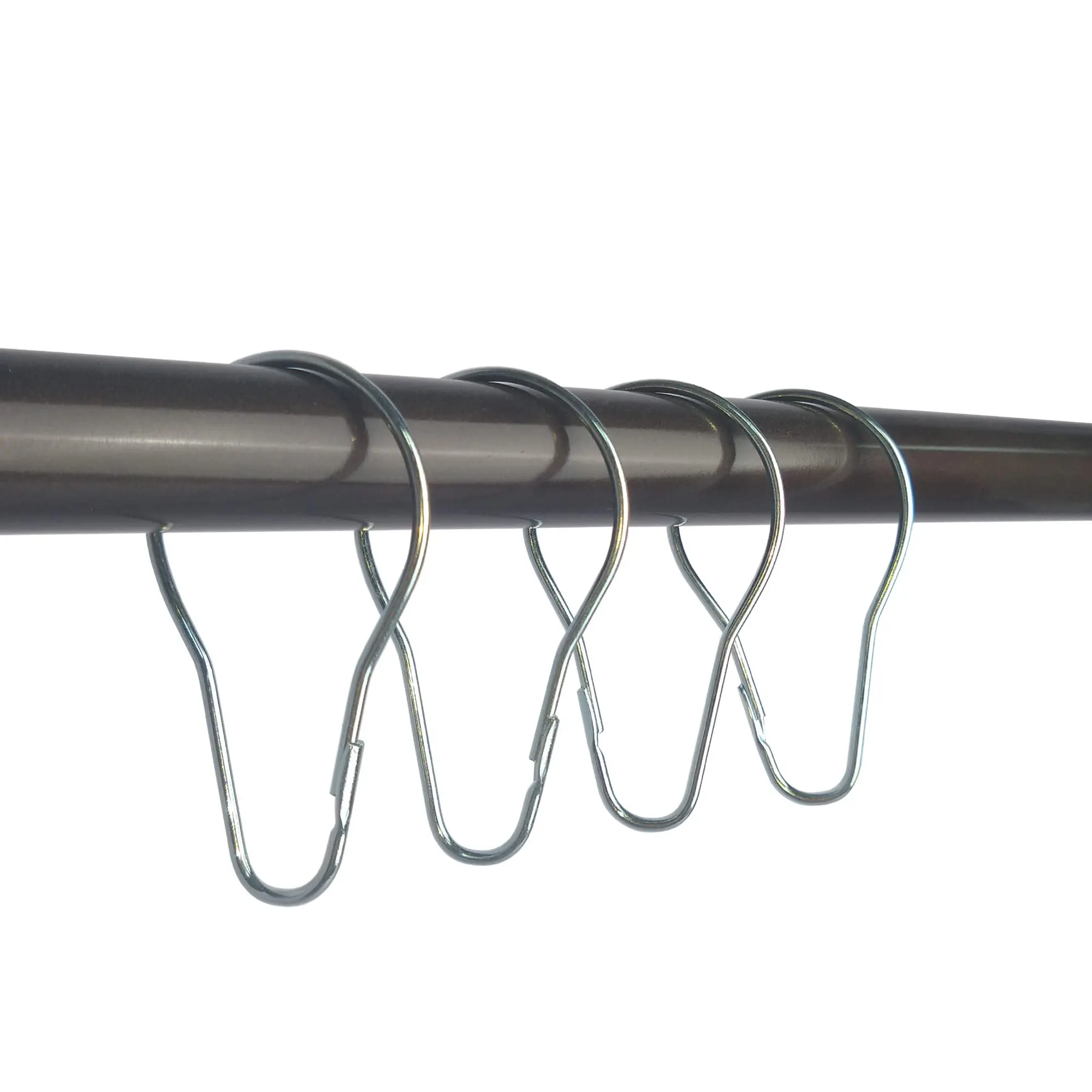 Metal Shower Curtain Rings,Stainless Steel Hanging Clips and Hooks,Set of 400,Silver