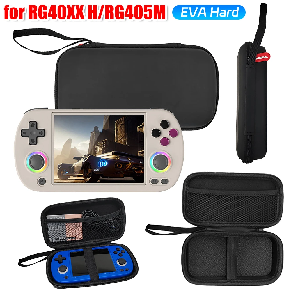 EVA Hard Shell Case Travel Carry Bag Anti-scratch Shockproof Hard Case with Hand Strap for ANBERNIC RG40XX H/RG405M Game Console