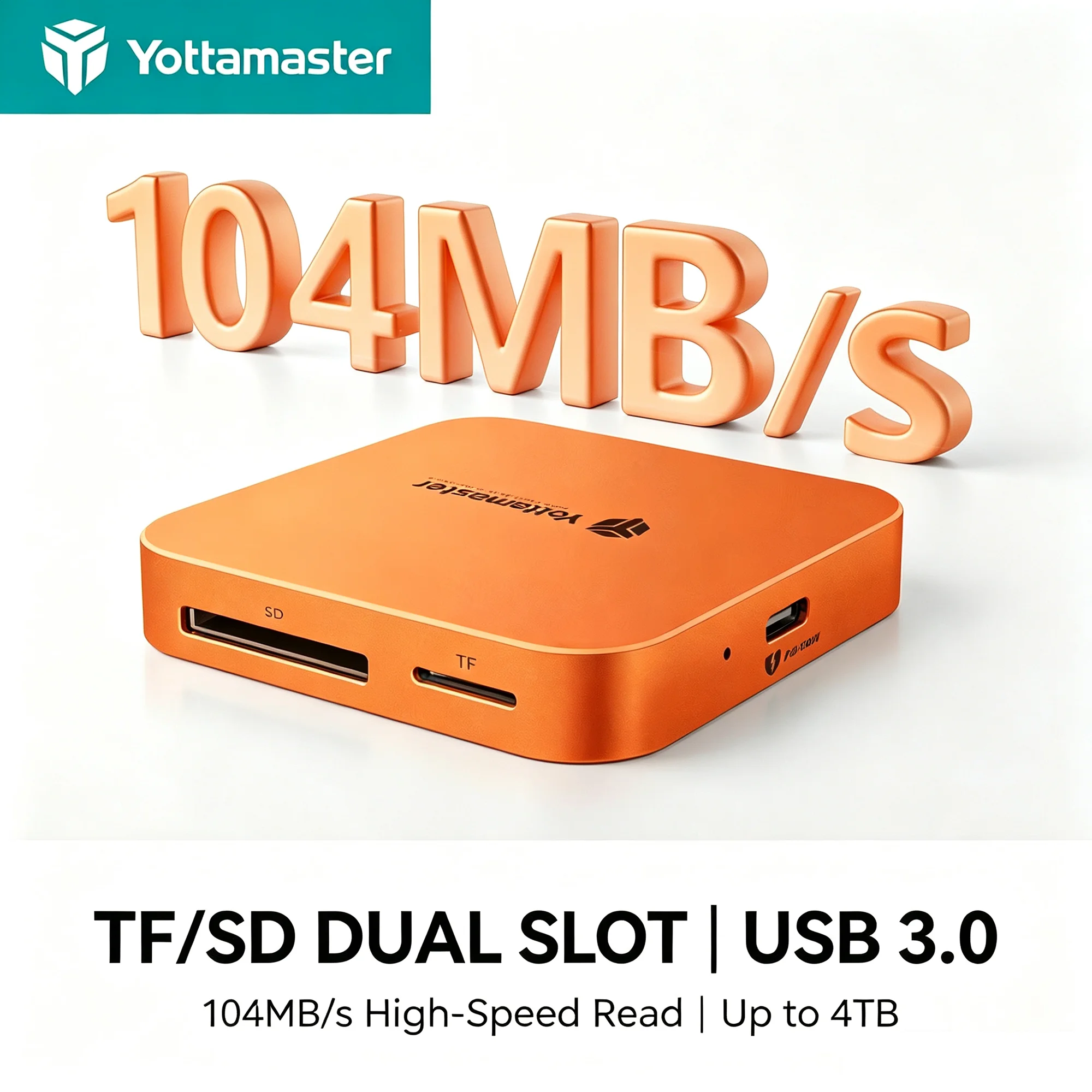Аудиоадаптер Yottamaster 3,5 мм с двумя слотами SD/TF, металлический корпус, магнитный кардридер, многопортовый USB Type-C хаб PD100W, расширение портов 5 Гбит/с