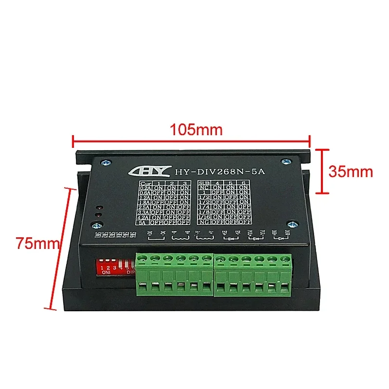 0.2-5A Stepper Motor Driver Controller TB6600 Two-Phase Hybrid Stepping Motor Dynamic Voltage 12 to 48V for CNC Engraver Use