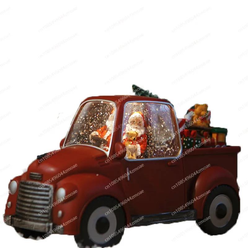 عشية عيد الميلاد صندوق تشغيل الموسيقى صندوق تشغيل الموسيقى كريستال الكرة سانتا كلوز هدية عيد ميلاد الأطفال ترتيب المشهد #1