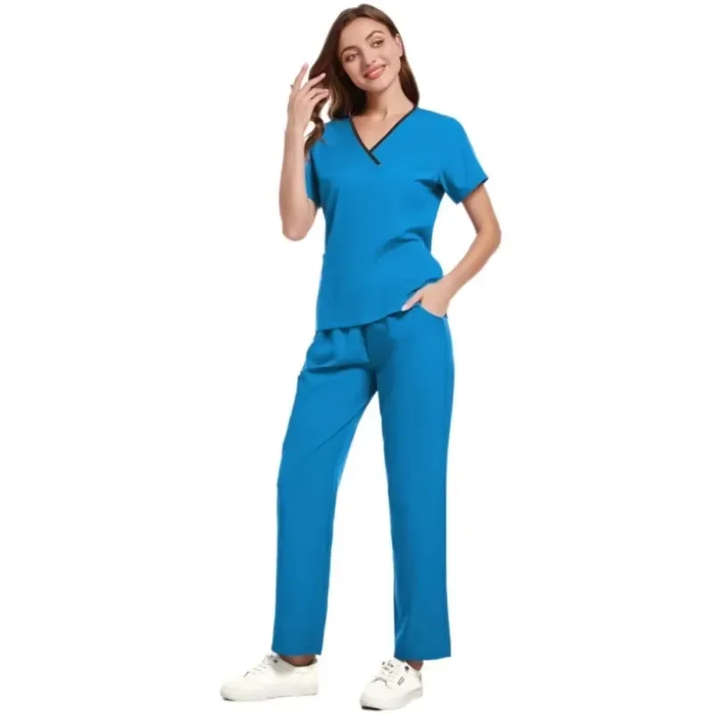 High Quality Hot Sale Hospital Uniform Wholesale Tops and Pants Medical Women Nursing Scrubs Uniforms Sets Medical Accessories