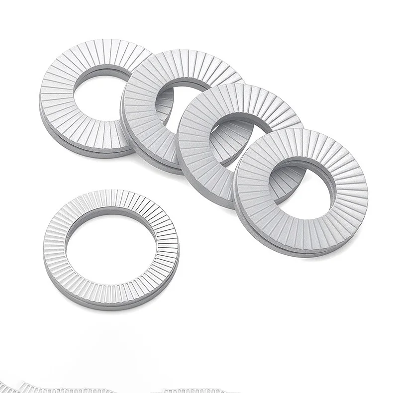 304/316 Stainless Steel Self-Locking Washer Wedge Lock Loose Shock Proof Gasket with Teeth Gaskets M3~M42