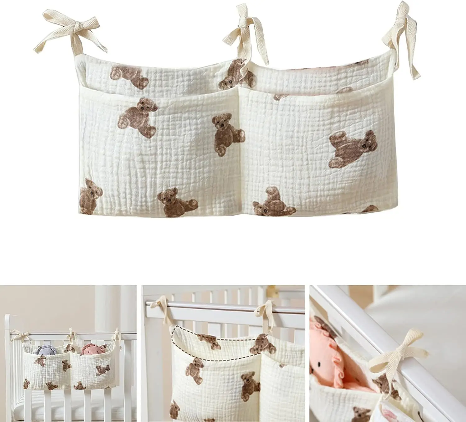 2-Pocket Bedside Crib & Stroller Organizer 3