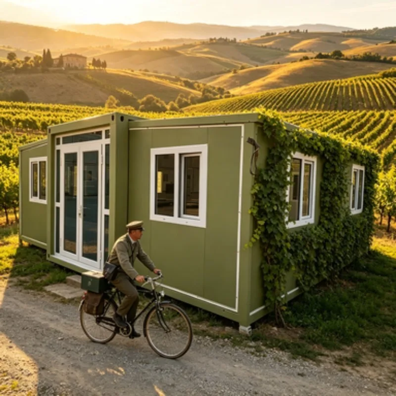 20FT Modern Expandable Container House 2 Bedroom Fully Equipped Portable Home With Customizable Layout Options And Living Room