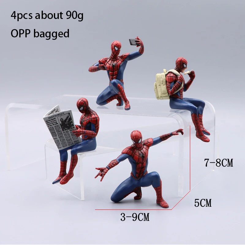 7-8 سنتيمتر المنتقمون الأسطوري خارقة الرجل العنكبوت عمل دمية الديكور لعبة نموذج سبايدرمان سلسلة لعبة اكسسوارات السيارات الأطفال هدية #1