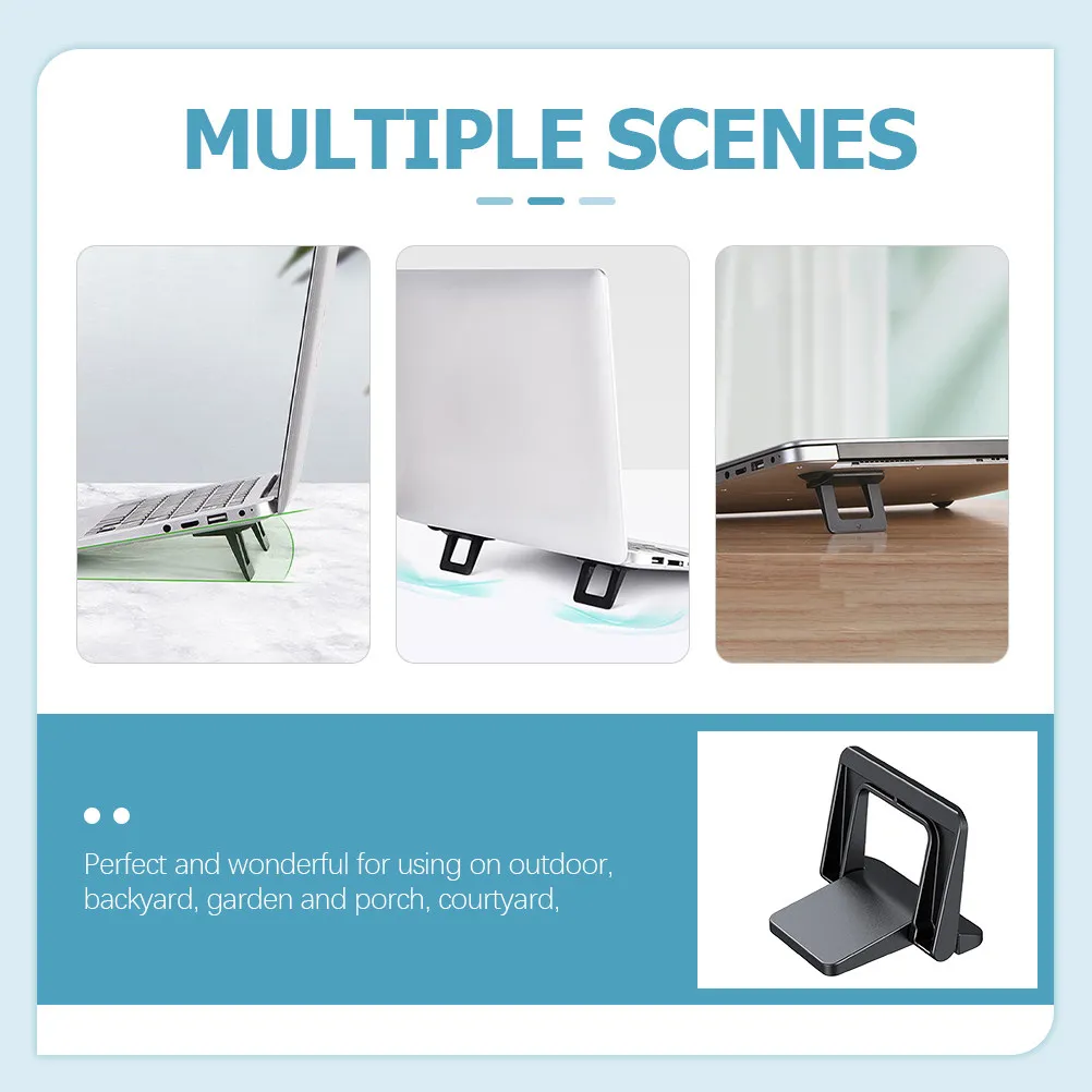 

1Pair Foldable Laptop Stand Ergonomic Riser for Notebook Pc High Durability Pc Material Scientific Viewing Angle Neck Shoulder