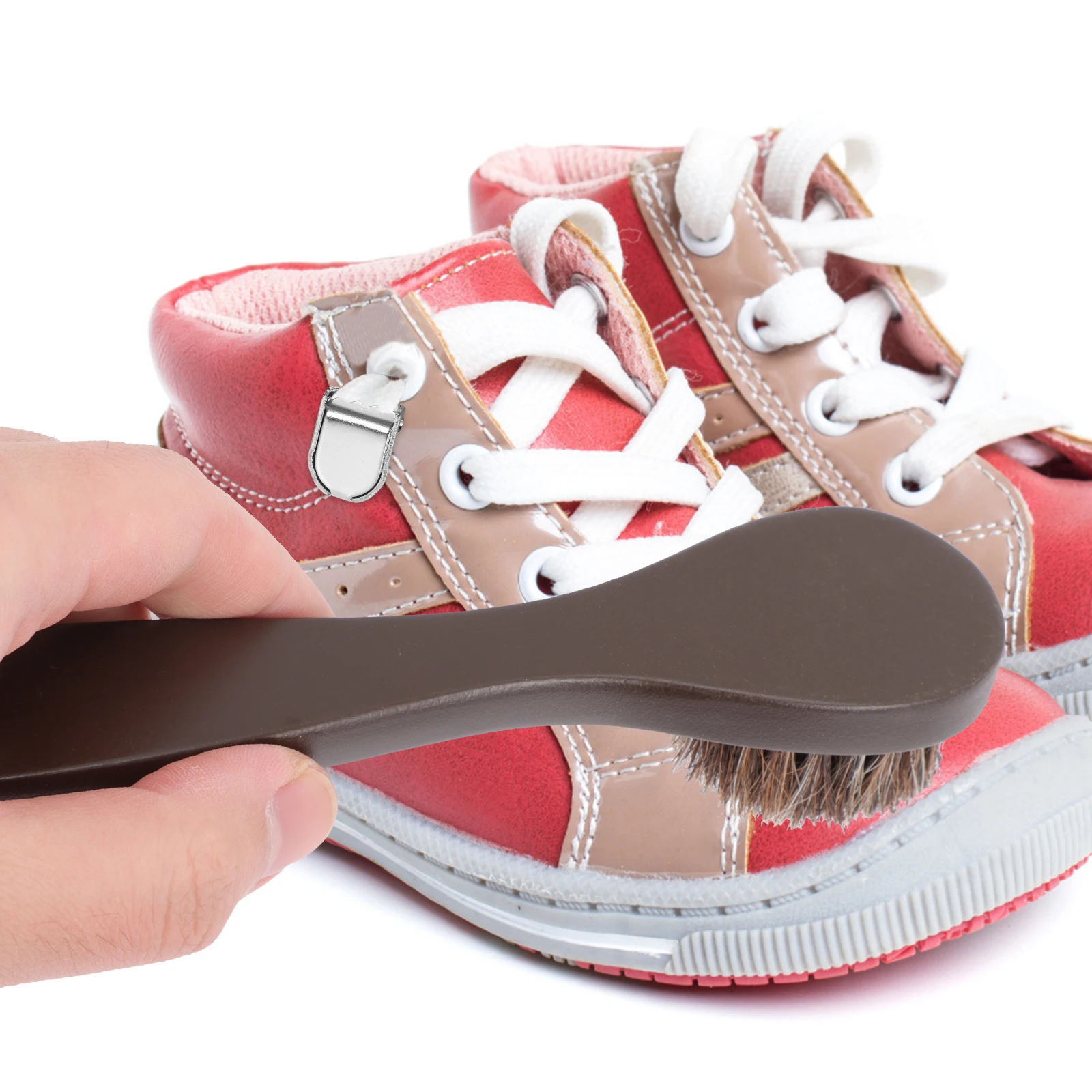 

2Pcs Shoe Long H for Cleaning Polishing Horse Mane Shoes Efficient Practical Home Shoe