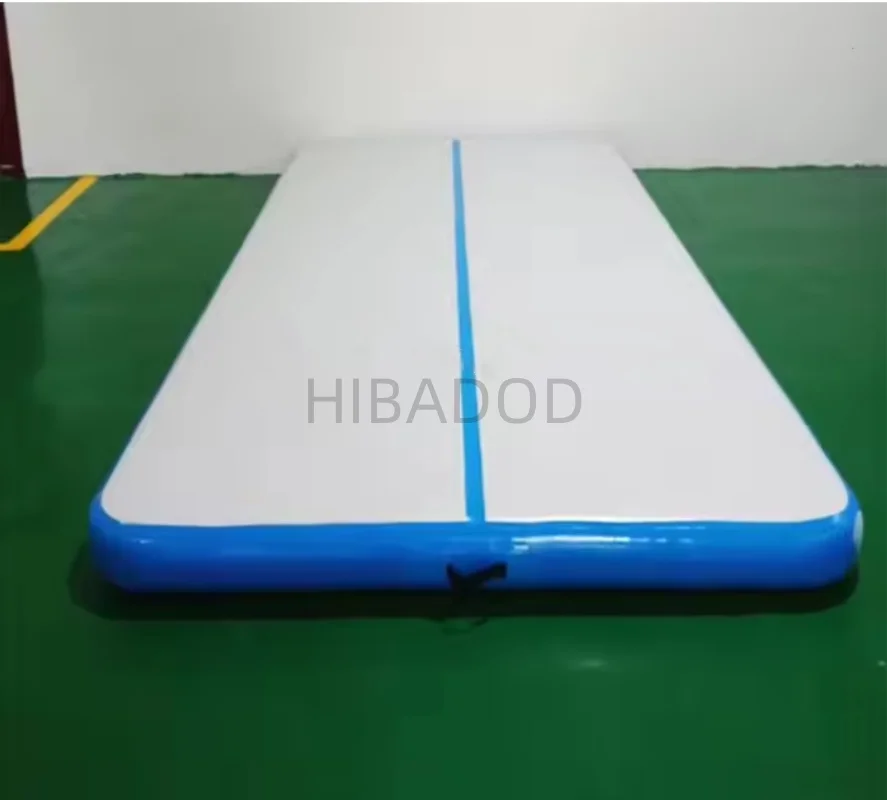 HIBADOU tapis de culbutage de piste d'air gonflable 6*2*0.2m tapis d'air de gymnastique tapis de culbutage tapis de sol d'air avec une pompe