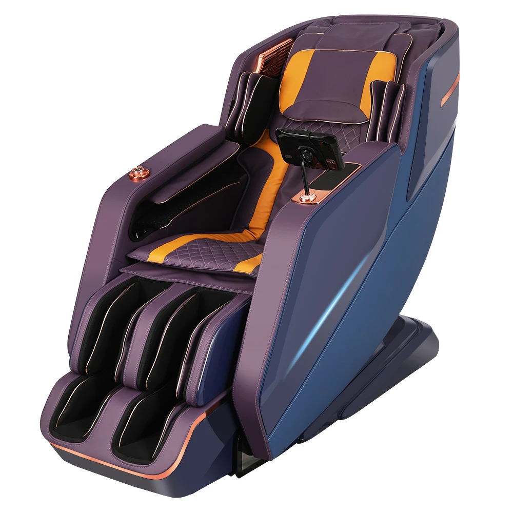 Leather voice command buttocks full body massage chair with artificial intelligent