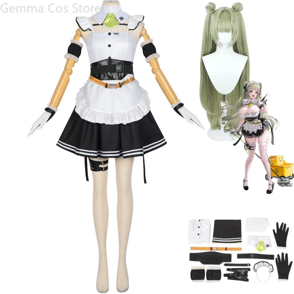 

Anime Game NIKKE：The Goddess of Victory Soda Cosplay Costume Wig Fighting Uniform Skirt Woman Sexy Halloween Carnival Suit