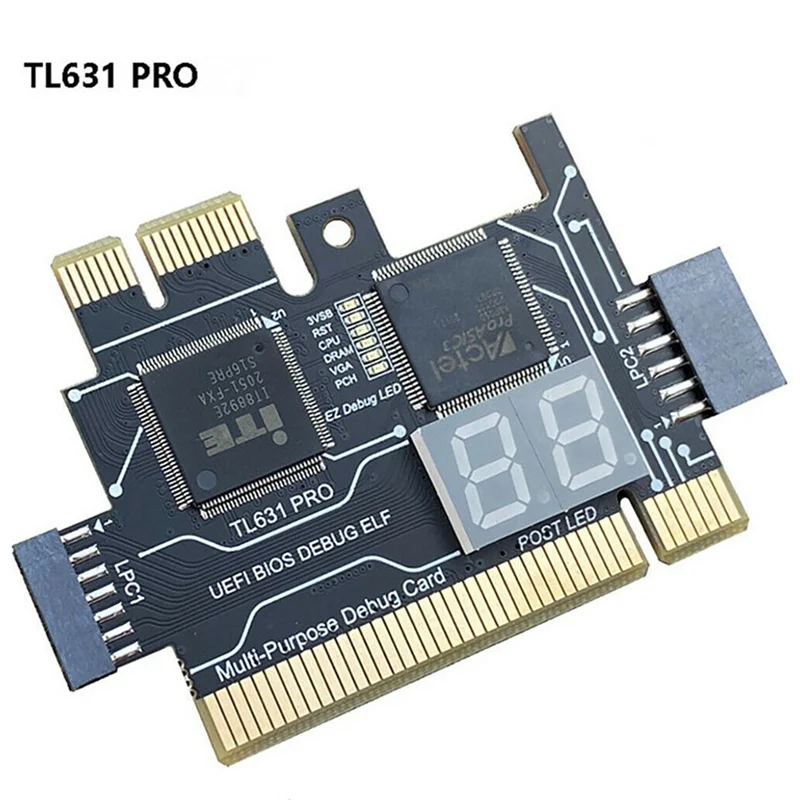 Tarjeta de diagnóstico TL631 Pro LPC-DEBUG + tarjeta de expansión PCI PCI-E Mini PCI-E placa base multifunción