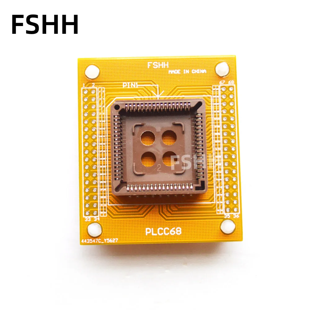 PLCC68 test socket PLCC68 Programmer adapter 1.27mm to SIP 2.54mm IC socket