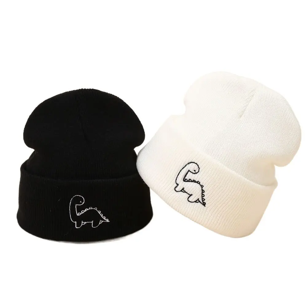 Baby Wear Dinosaur ​​Baby Warm Hat Wool Soft Kids Earmuffs Cap Embroidery Knitted Children Beanies Infant