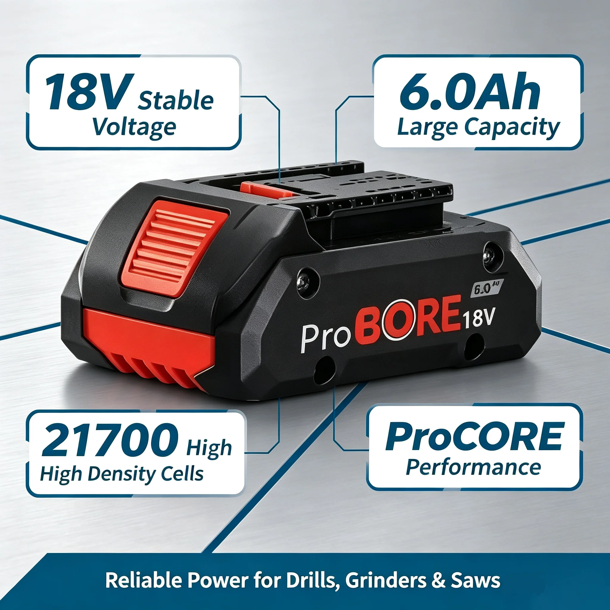 Bosch ProCORE Premium Series Ersatzakku Neue 21700 Akkuzelle Geeignet für BOSCH BAT609, BAT618, GBA18V8 18V