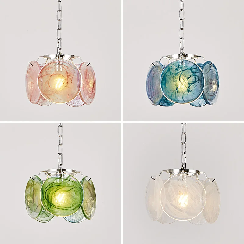 

Маленькая французская стеклянная люстра премиум-класса в стиле ретро, декоративная лампа