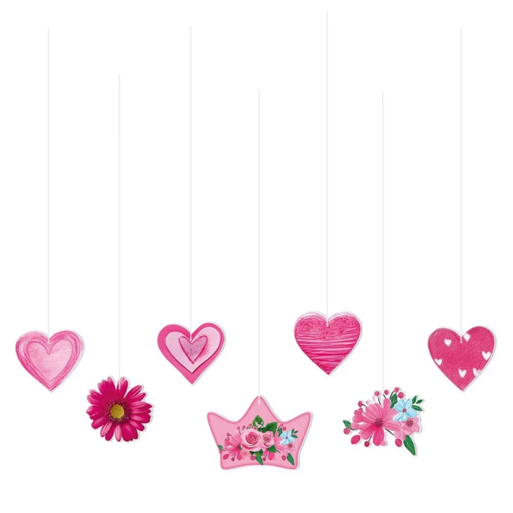 

Romantic Mother's Day Hanging Banner Surprise Pink Mother's Day Hanging Paper Cards DIY Pendant DIY Paper Pull Flags Door