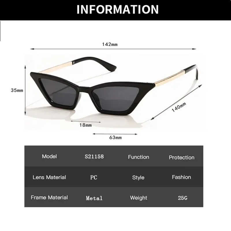 Small Frame Cat Eye Sunglasses Super Cool Tide Concave Shape Street Shooting Personality Sunglasses Female All-match Fashion