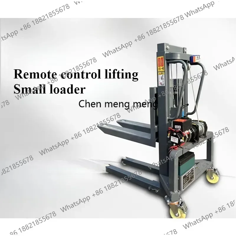 AB Hot sales 1.6m Small Forklift Small Cargo Lift Mini Stacker 300kg Portable Lithium Battery Forklift Stacker Crane Lift Truck
