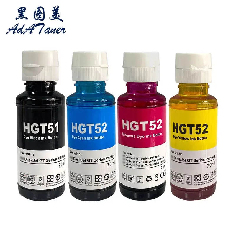 

GT51 GT 51 52 53 GT52 GT53 Premium Color Compatible Bottle Water Based Refill Inkjet Ink For HP DeskJet GT 5810 5820 Printer