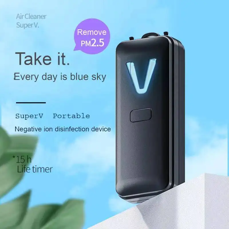 

2025 Wearable Negative Ion Air Clean Purifier Necklace Style Personal Portable for Allergen Smoke Defense USB Rechargeable