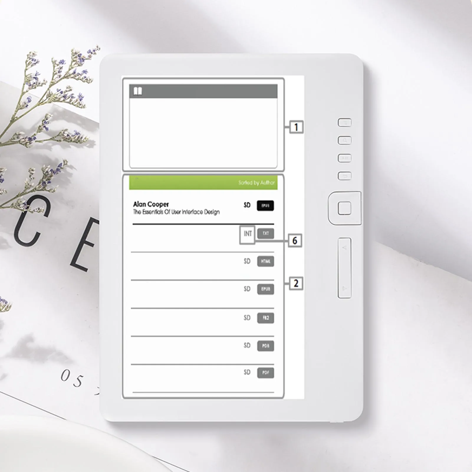 

7 Inch LCD E Reader E Reader 7 Inch Portable LCD 16:9 Screen E Book Reader with Screen Protector Protective Case Earphones