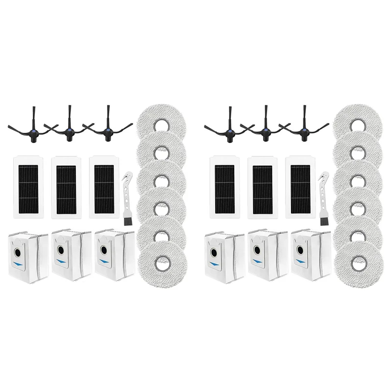 

AS60-2 Набор для ECOVACS DEEBOT X5 Omni/X5 Pro, боковая щетка, фильтр Hepa, швабра, тканевые аксессуары для робота-пылесоса