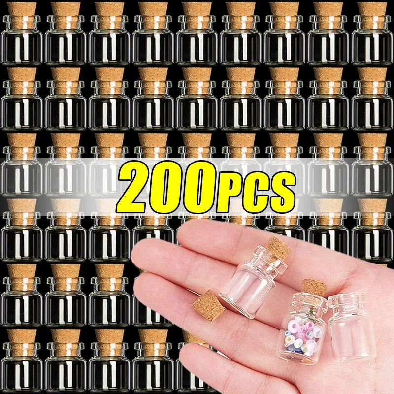 Wholesale Mini Glass Bottles DIY Transparent Empty Message Wishing Bottle with Cork for Birthday Wedding Party Home Decor Favors