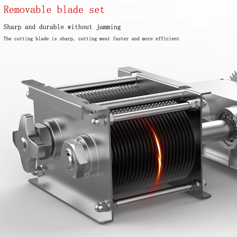 250kg / H Commercial Electric Meat Slicer Grinder Vegetable Cutter Shred Machine 1100W Home Automatic Food Chopper Chipper