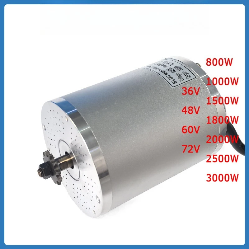 MY1020 BM1109 High Speed Brushless DC Motor 36V-72V 800W-3000W Upgrade Motor for Go-Kart & Electric Scooter Modification