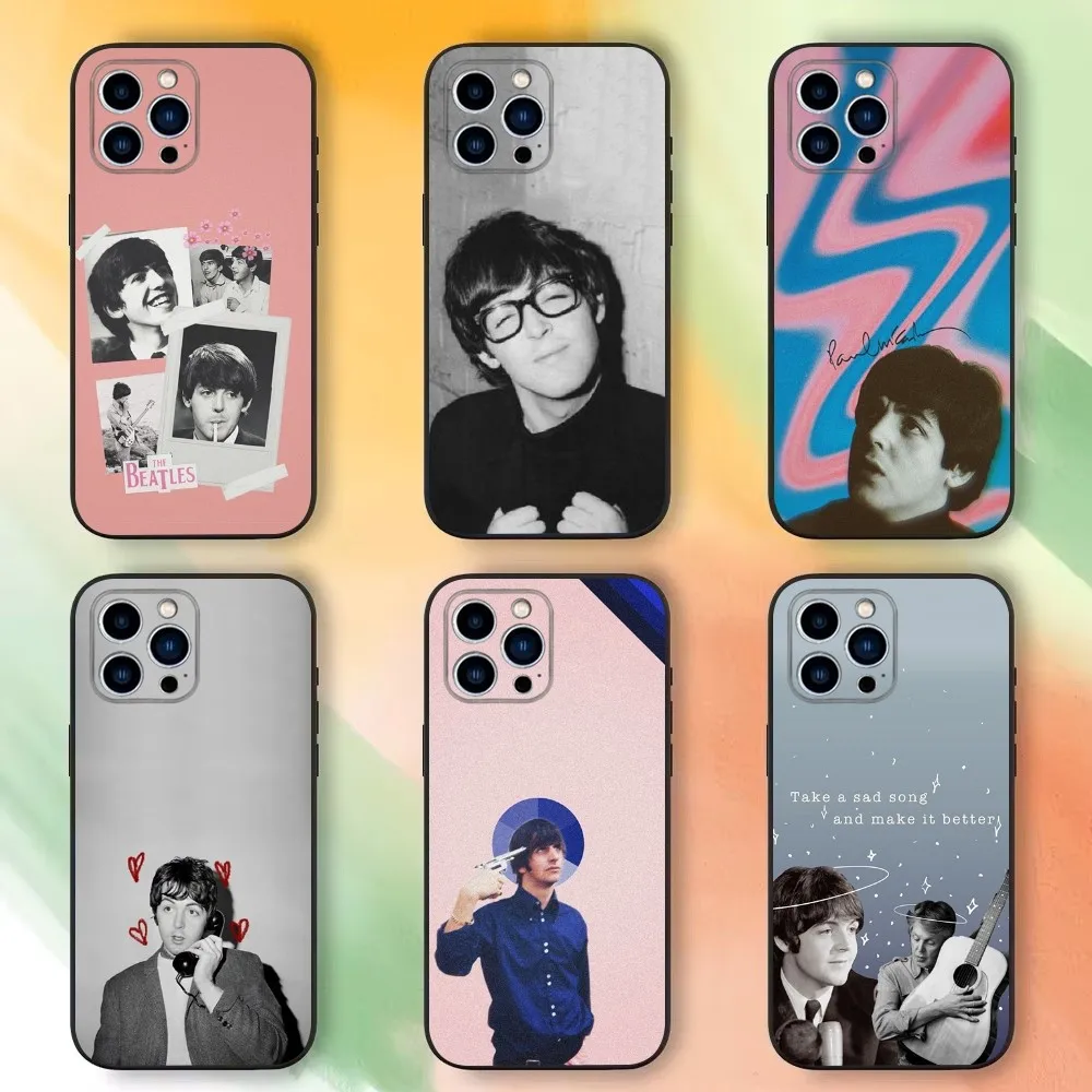 Singer P-Paul M-McCartney Phone Case For iPhone 16,15,14,13,12,11 Plus,Pro Max,XS,X,XR,SE,Mini,8,7，Soft Silicone Black Cover