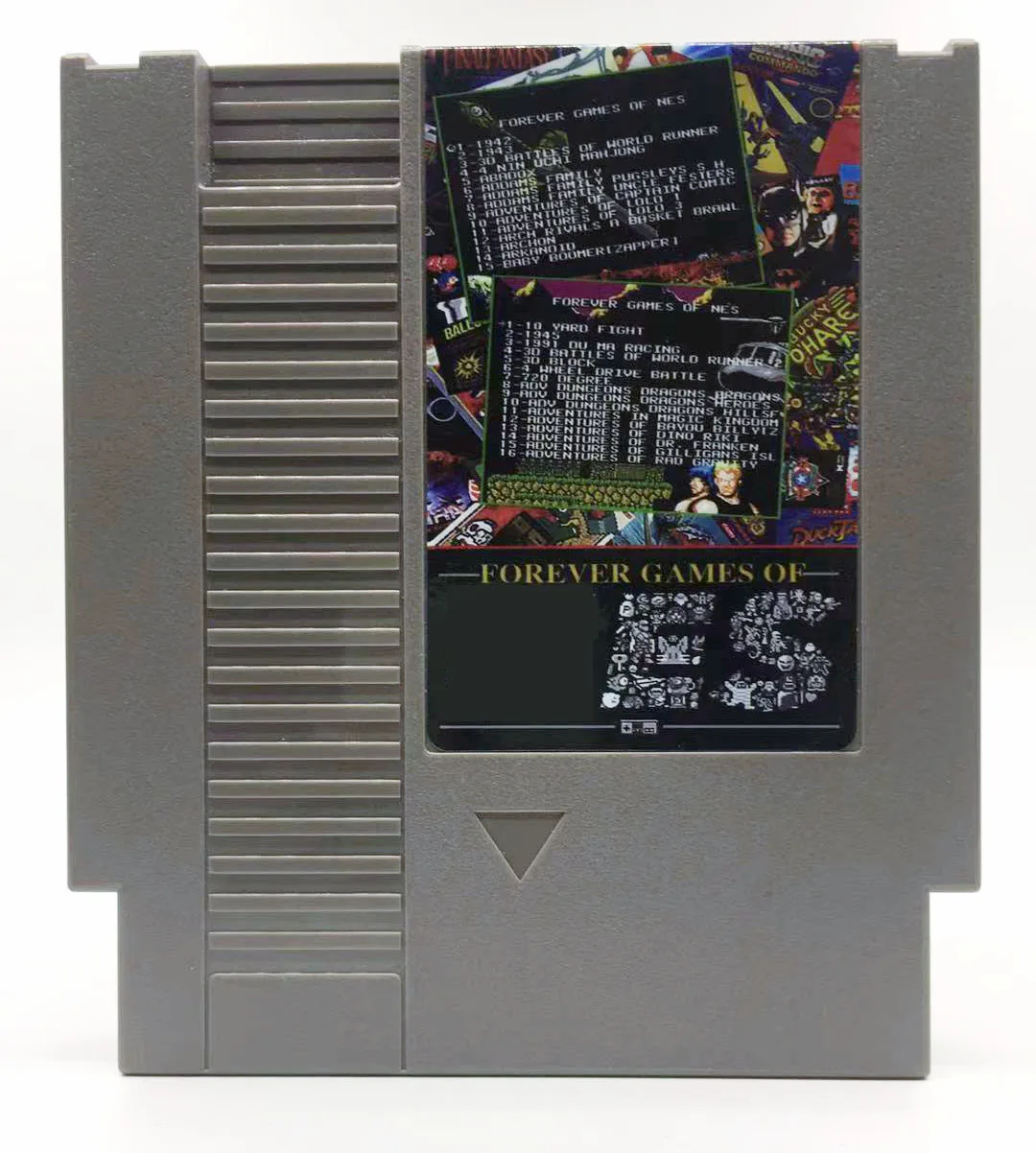 FOREVER DUO GAMES OF NES 852 in 1 (405+447) Game Cartridge for NES/FC Console, Total 852 Games 1024MBit Flash Chip in Use