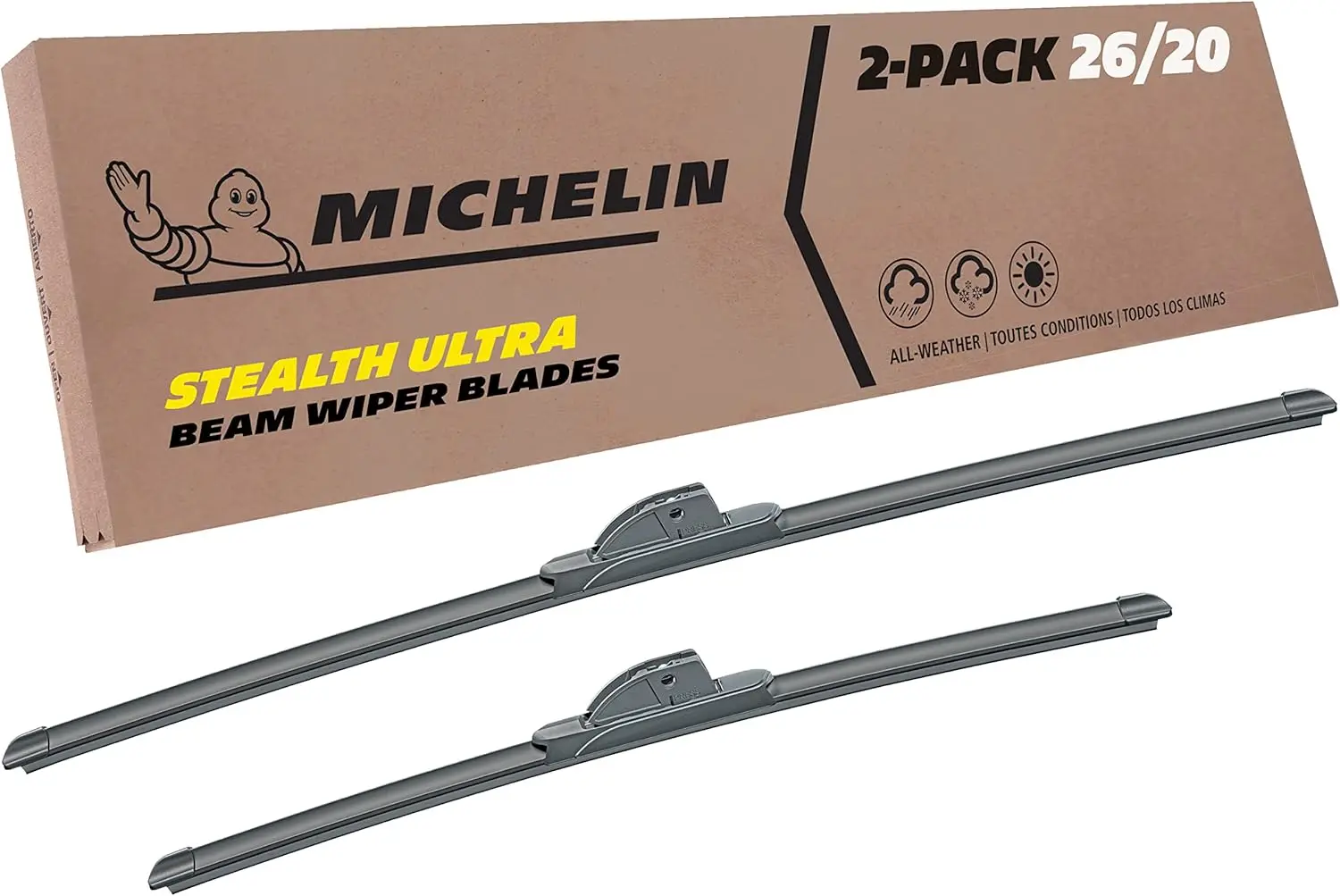 

19-2620SUBA Stealth Ultra Twin Pack 26 &20 inch Wiper Blade Fits Select Toyota, Dodge, Chrysler, ford, Volvo, BMW, Acura, Lincol