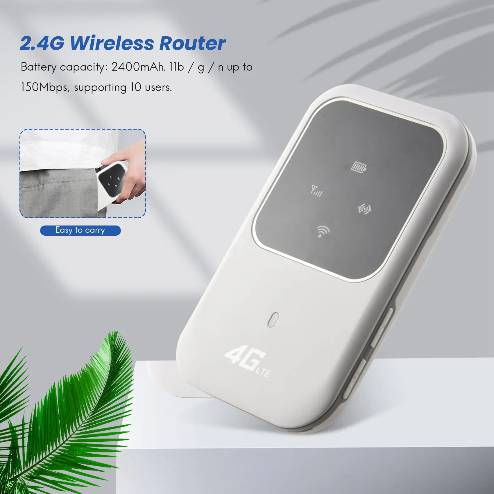 Portable 4G LTE WIFI Router 150Mbps Mobile Broadband Hotspot SIM Unlocked Wifi Modem 2.4G Wireless Router