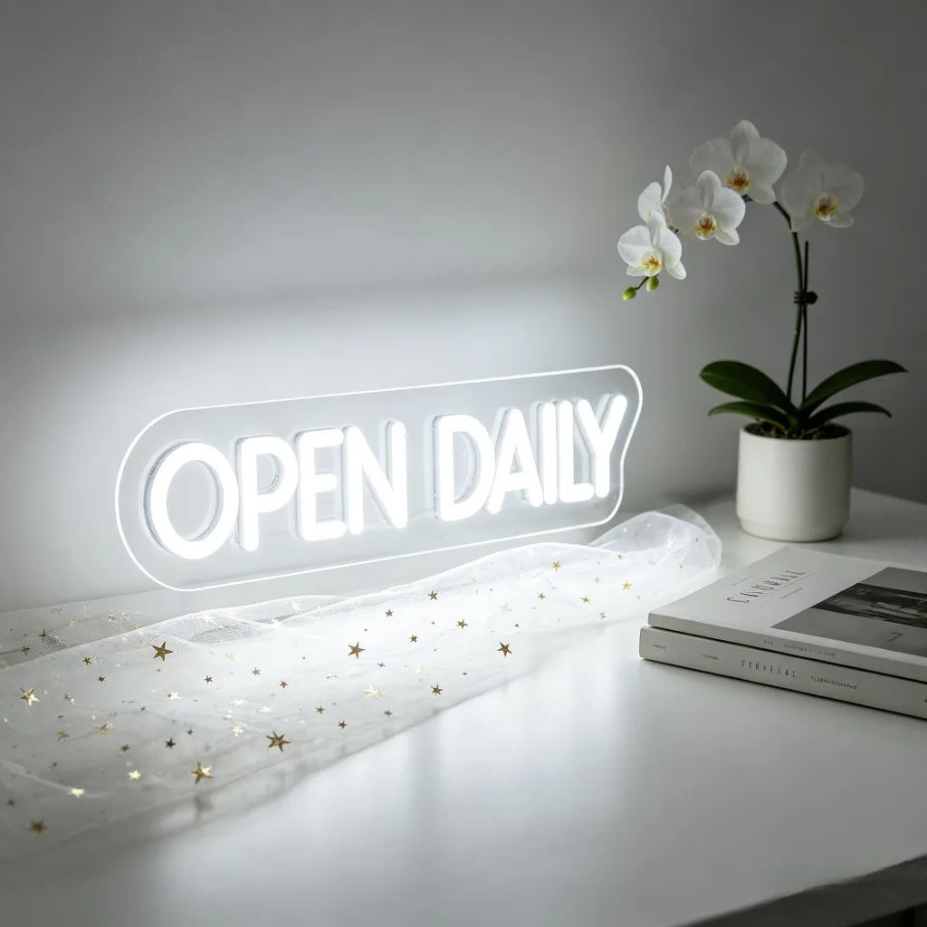 オープンデイリーledネオンサイン調光可能usb電源明るいライト、店舗の窓、カフェ、店、小売店、ビジネスエントランス、パーティー、壁の装飾に
