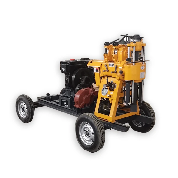 Four Wheels Portable Water Well Drilling Machine for 100m