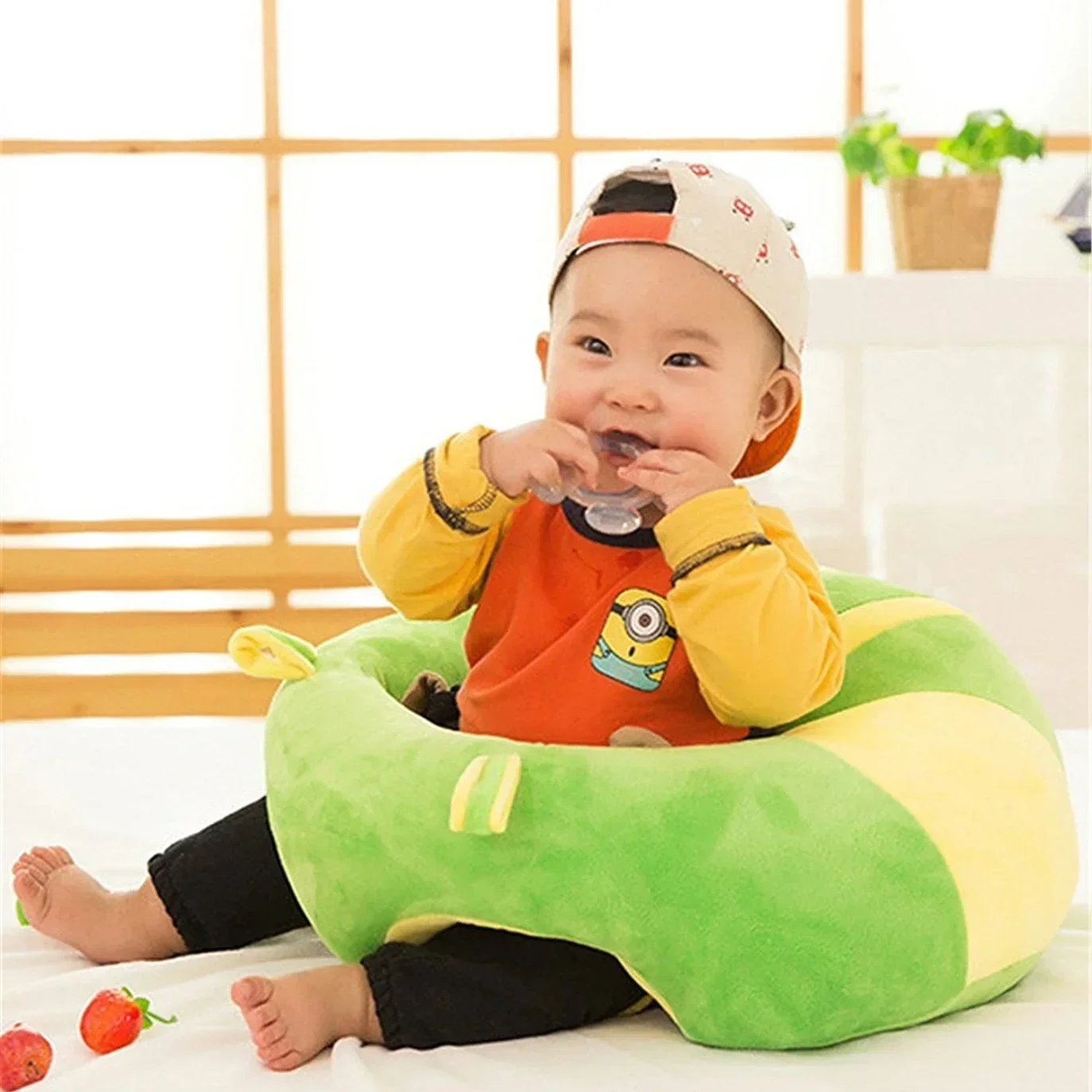 Baby Support Seat Sofa Plush Soft Animal Shaped Baby Learning To Sit Chair Keep Sitting Posture Comfortable Infant Sitting Chair