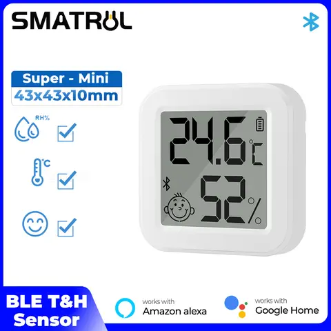 Tuya WiFi 기상 관측소 디지털 온도계 블루투스 스마트 라이프 습도 온도 측정기 무선 실내 실내 습도계