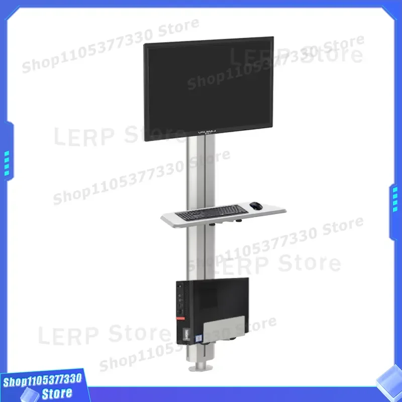 Adjustable Desktop Monitor Stand for 10 to 24 Inch Screens Wall Mount Base Single Display Holder Ergonomic Computer